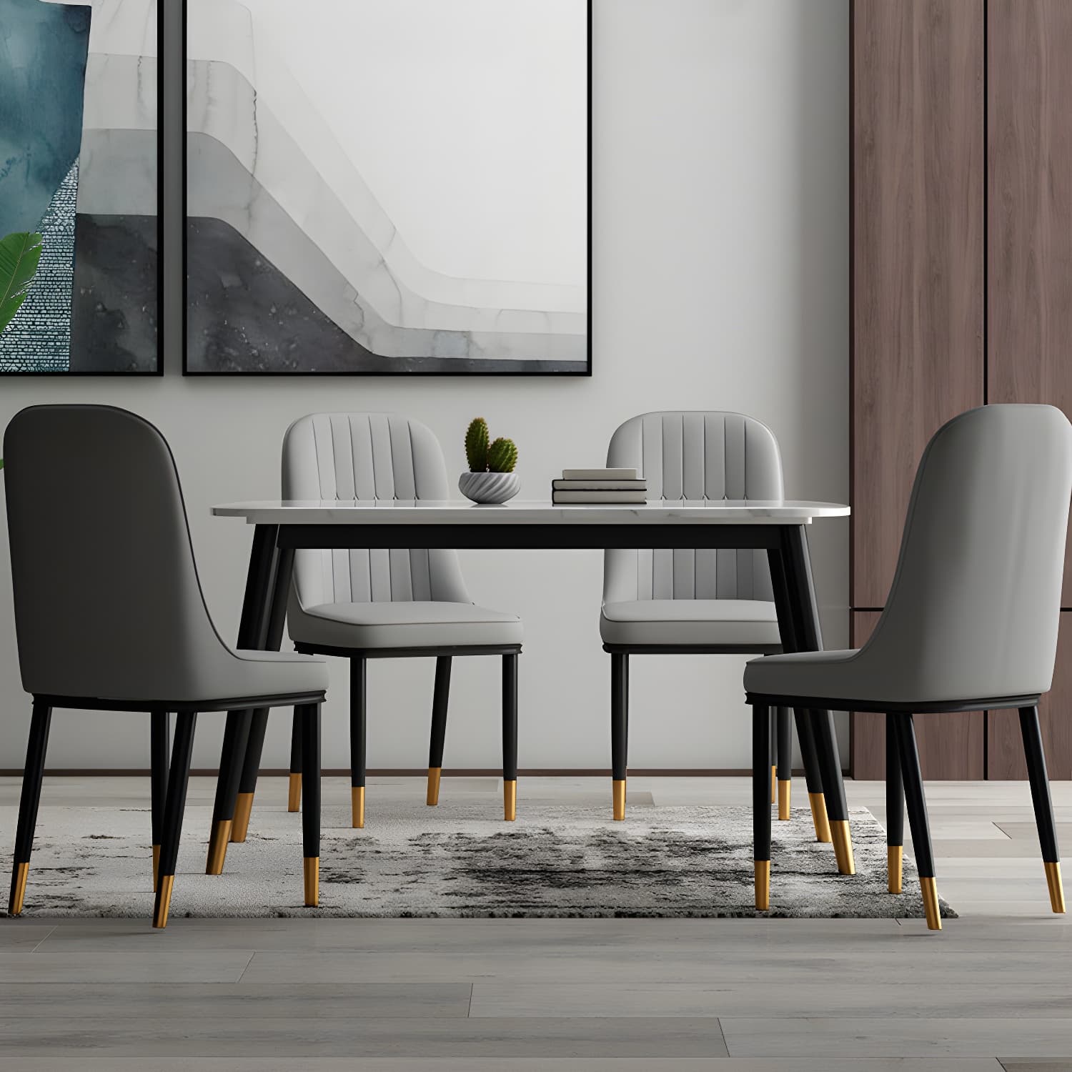 Modern Dining Room Armless Parsons Faux Leather Dining Side Chair - image 20