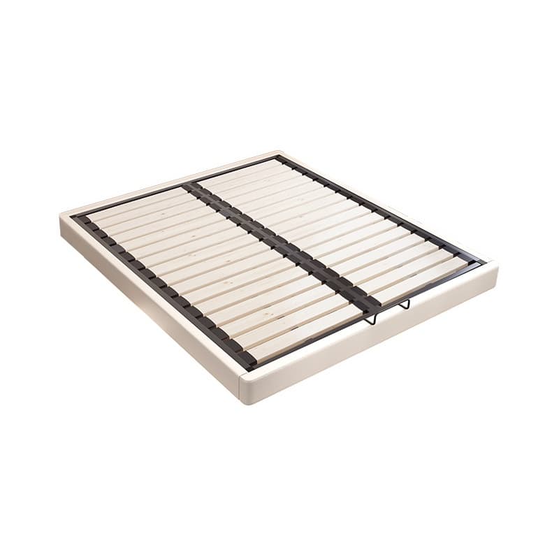White Contemporary Solid Color Floating Bed with Lighted Headboard