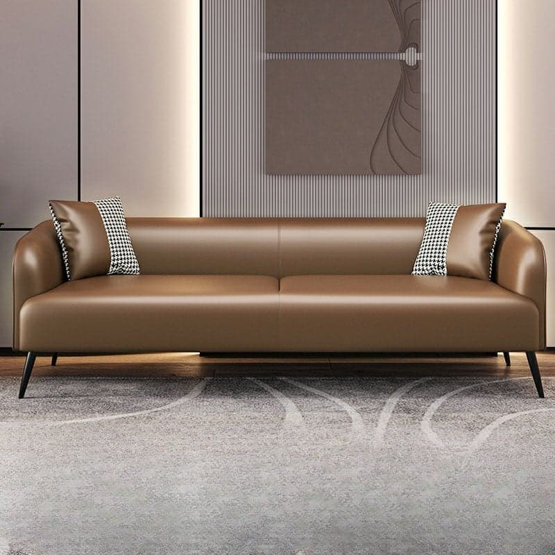 Modern Pine Wood Upholstered Three-Seater Sofa with Foam Seat in Solid Color - image 4