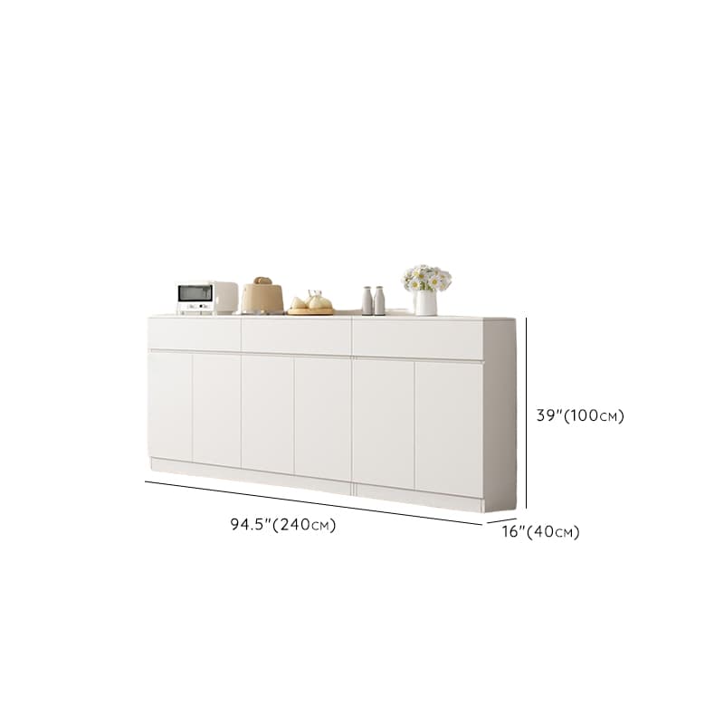 Modish Rectangle Timber Chalk Accent Cabinet with Cupboard & Storage Drawer - image 17