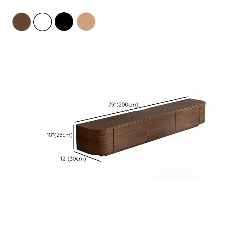 Simple Real Wood TV Stand with 4 Cabinets/3 Cabinets, 2 Drawers and Shelf - image 17