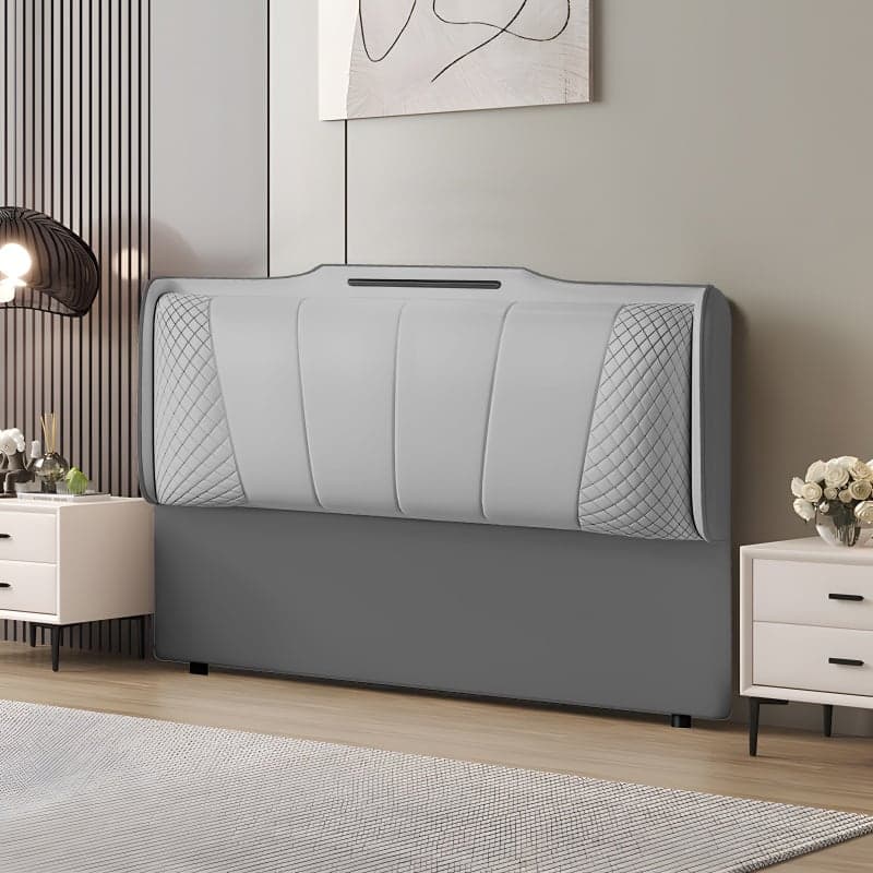 Simplistic Style Queen Wingback Headboard with Camelback Shape in Pine Wood, No Distressing, Featuring Sponge Upholstery and Standard Height - image 5