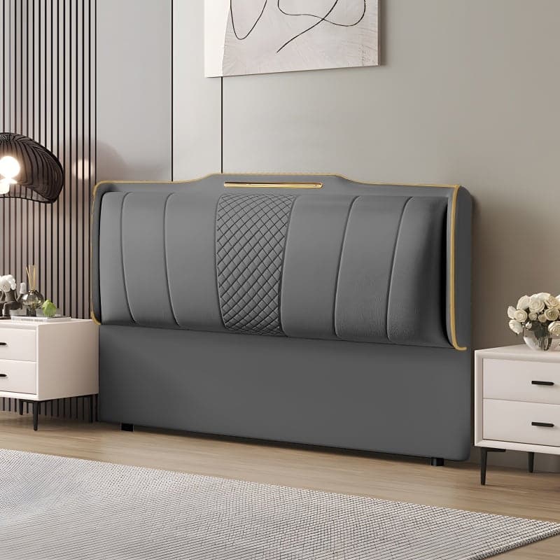 Simplistic Wingback Headboard with Camelback Shape for Queen Bed, Standard Height, Sponge Upholstery, No Distressing, Lumber Frame - image 4