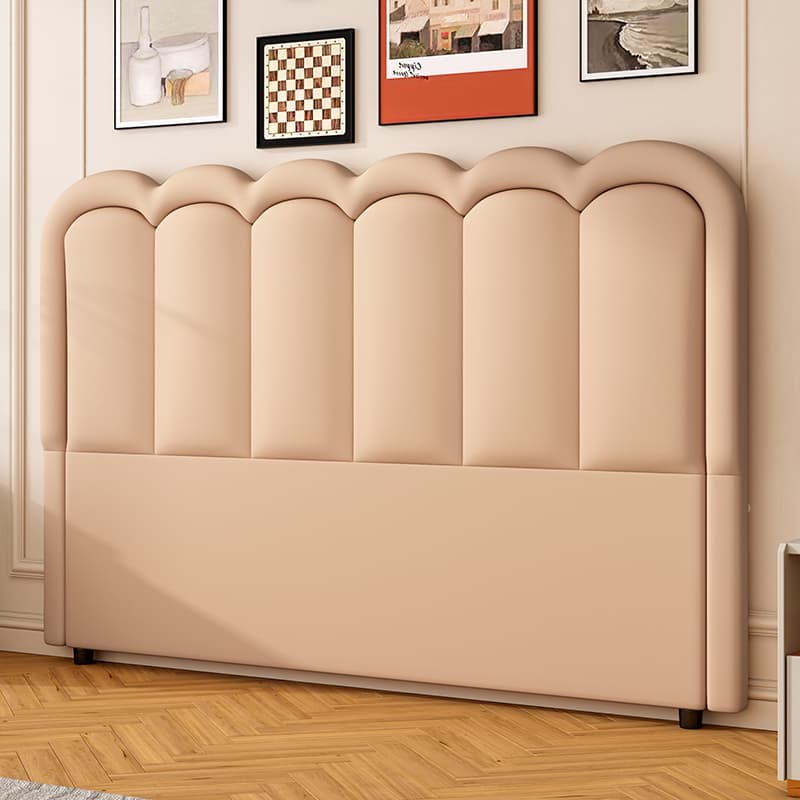 Modish Style Panel Headboard in Pine Wood with No Distressing for King/Queen/Full Bed, Featuring Sponge Upholstery Fill and Free-standing Standard Installation with Standard Height