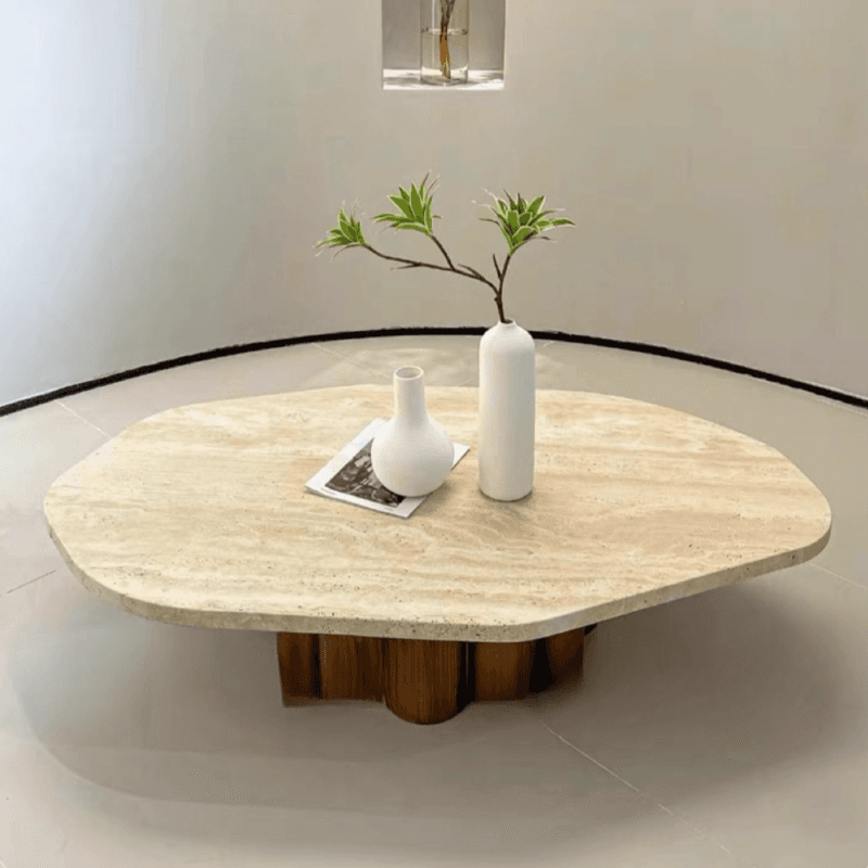 Simple Ink Oval/Rounded Hardened Glass Single Accent Table with Container & Abstract Base - image 8
