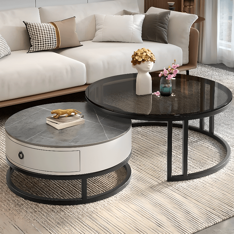 Nested Orbicular Framework Accent Table for Foyer Use - image 3