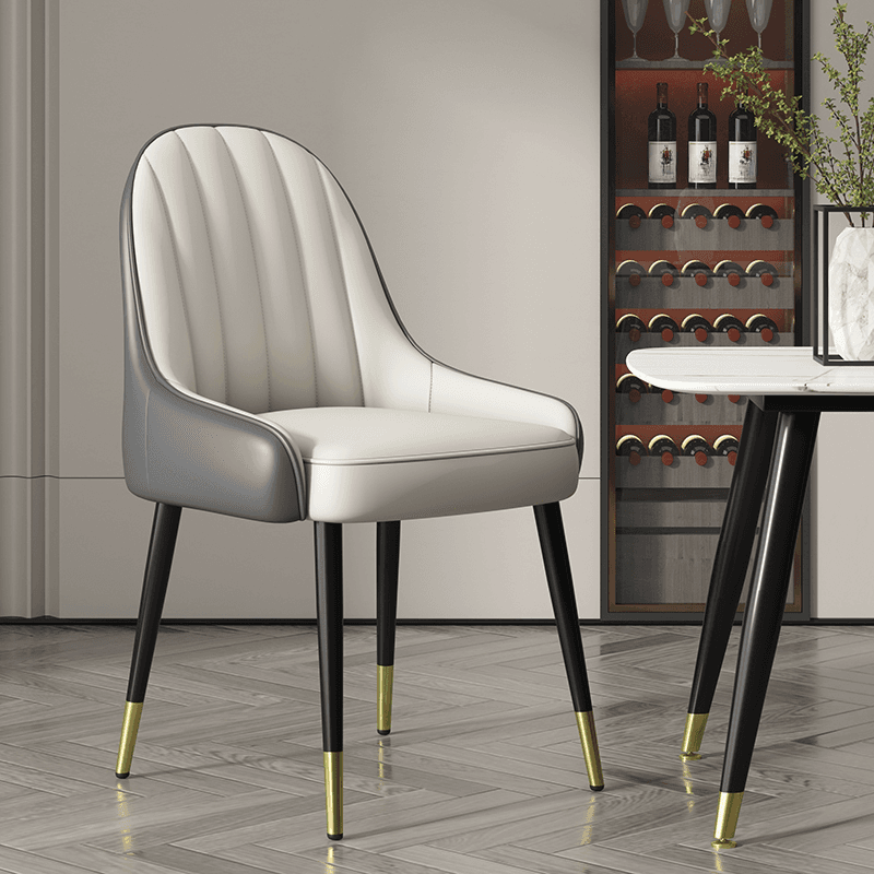 Secure Gilded Framed Armless Chair with Foot Pads for Dinette - image 14
