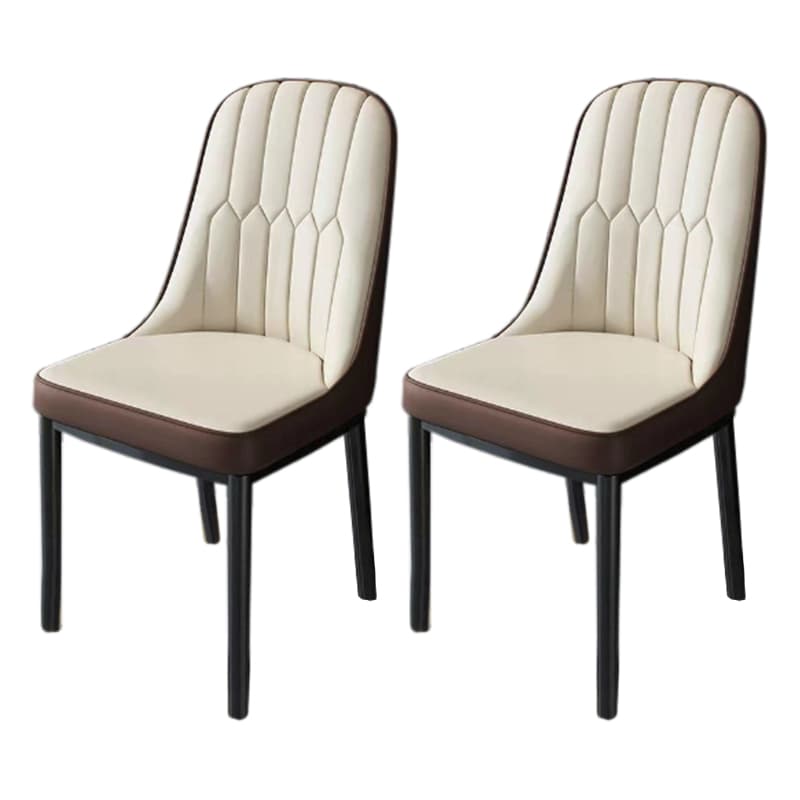 Nordic Style Kitchen Metal Dining Chair Dining Parsons Armless Side Chairs