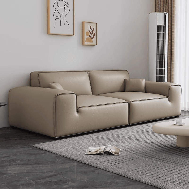 Contemporary Tear Resistant Ink/White/Olive Green Flannel/Pu Upholsterd Sofa Couch - image 6