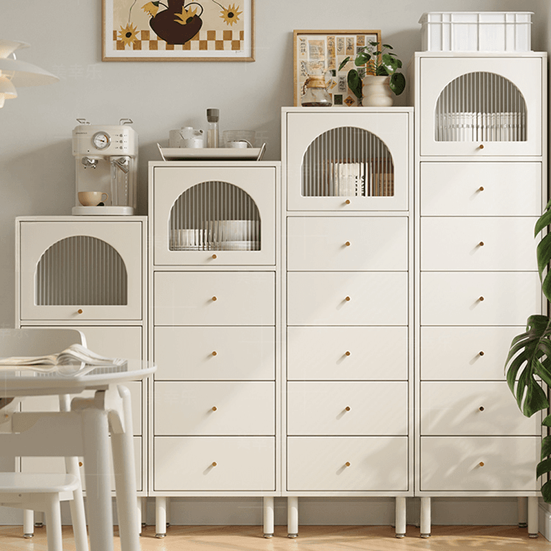 Chalk French Provincial Raw Wood Combo Dresser for Parlor with 5/6/4 Drawers and Hutch in Vertical Orientation - image 3