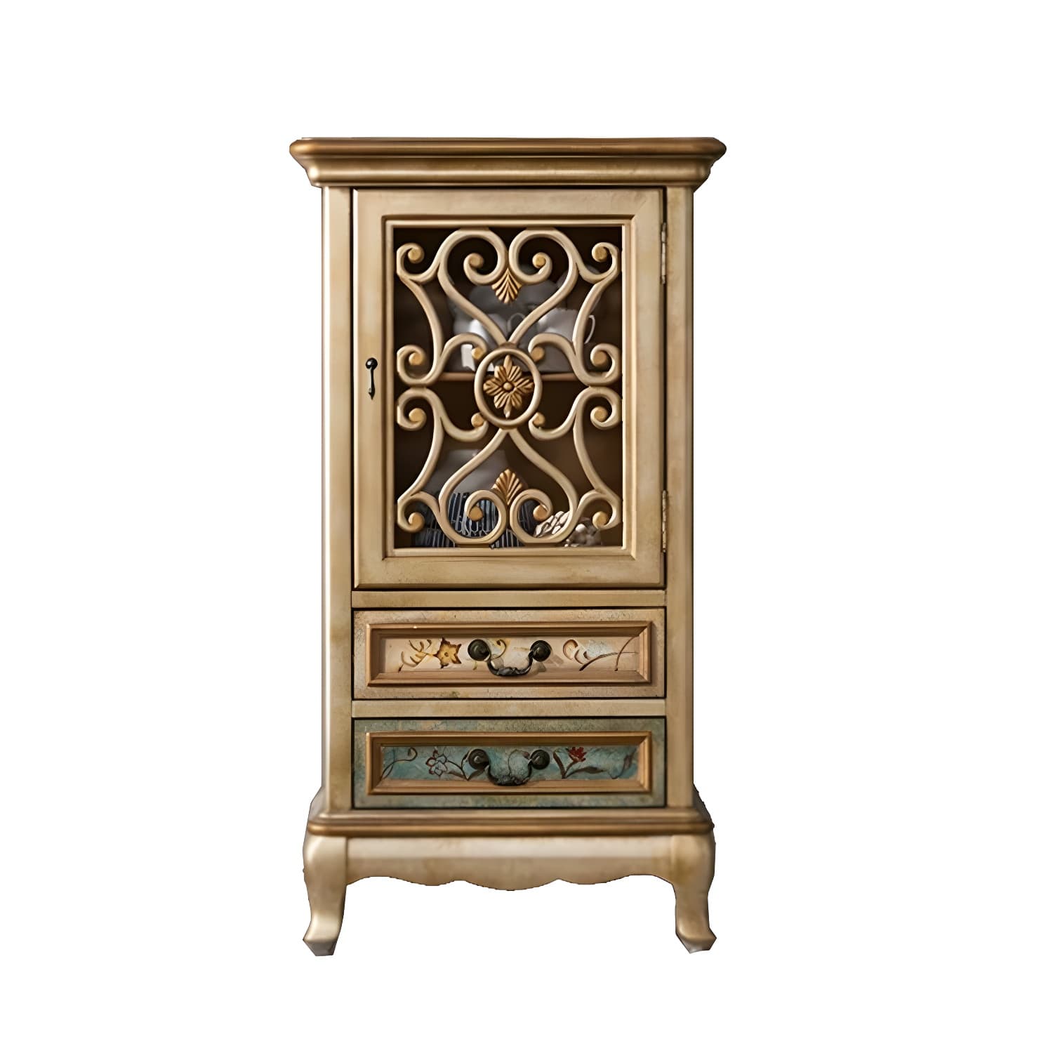 47.24"/61.02" Tall 1- Door Wooden Cabinet, Rectangle Accent Cabinet with Drawers - image 12