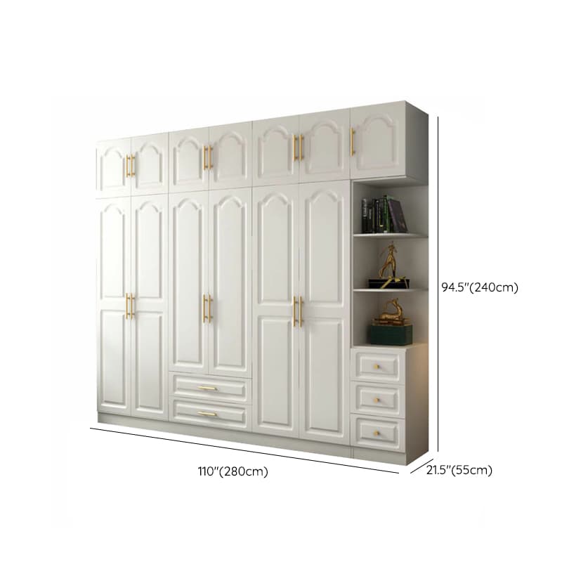 Contemporary Wood Chalk Wardrobe Closet with Interior Shelves&Clothing Rack&3-Drawer/6 Drawers/5-Drawer - image 29