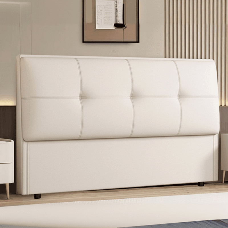 Simplistic Style Panel Headboard with No Distressing, Piled Tufted Rectangular Shape for Twin XL/Queen/Full Bed, Sponge Upholstery Fill, Standard Height