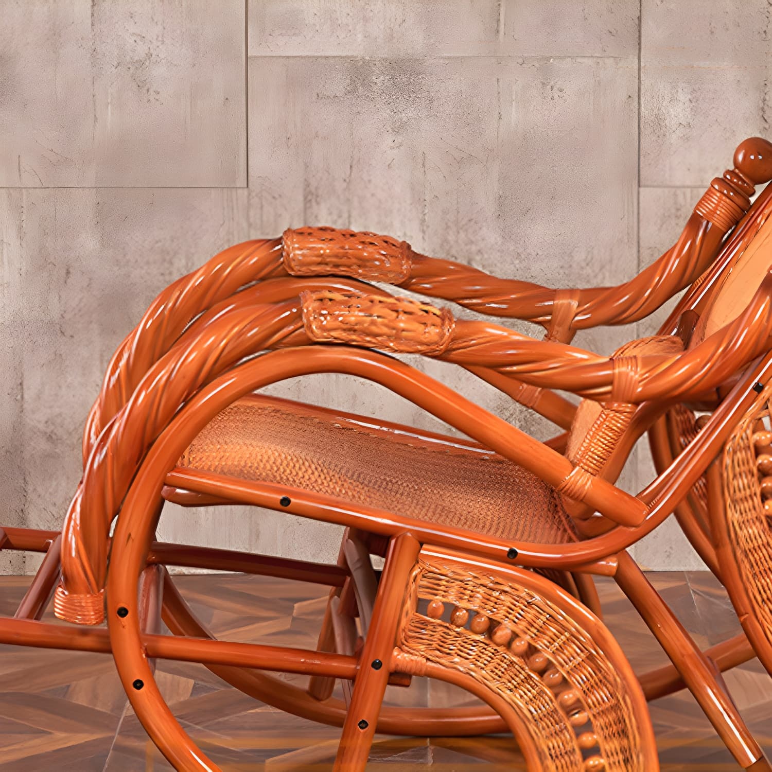 Mid Century Modern Recliner Chair Rattan/Wicker Recliner Chair for Living Room - image 15