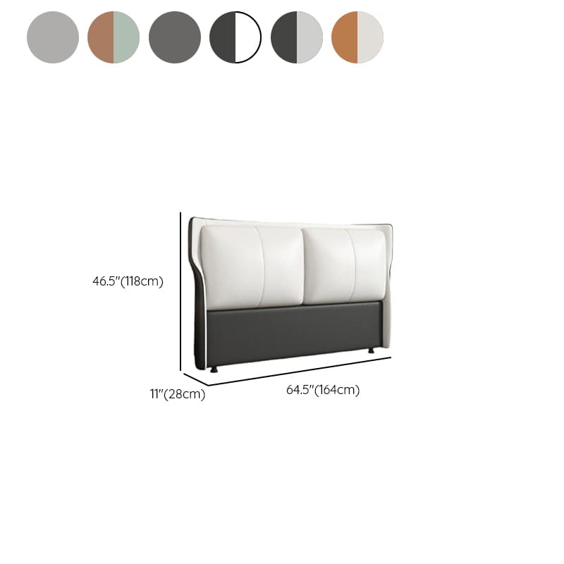 Standard（36-55“） Free-standing Standard Full(54"W x 75"L)/Twin(38"W x 75"L) Rectangular Wingback Headboard With Legs, Sponge Filing and Timber Frame Included - image 14