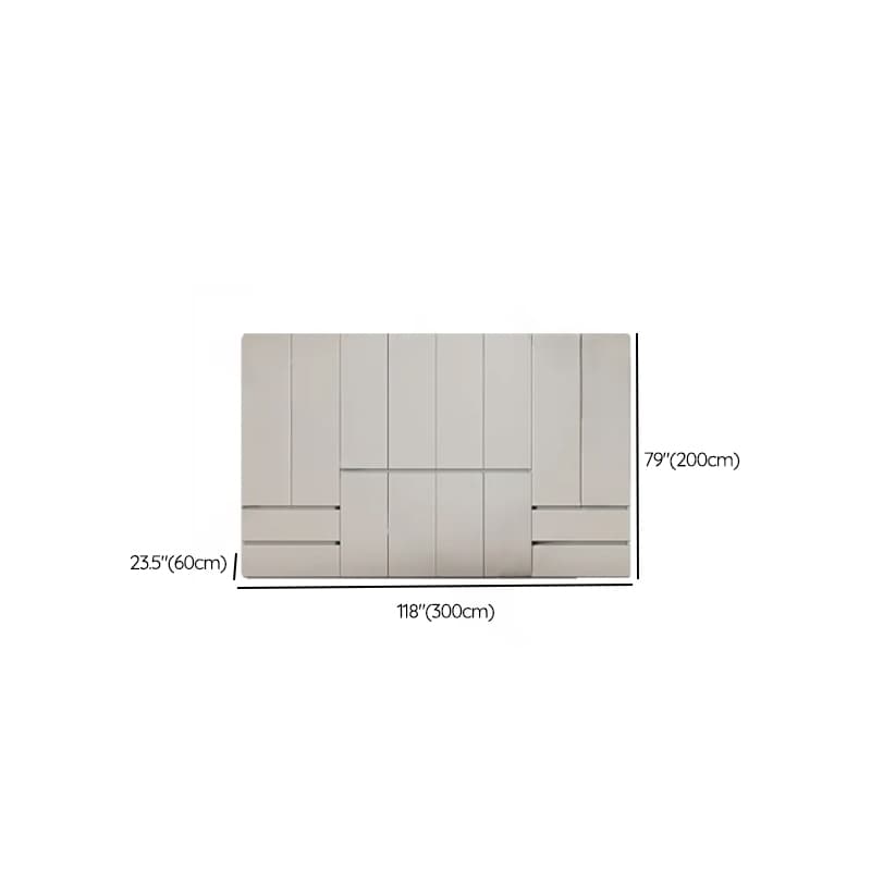 Cream Trendy Reclaimed Wood Wardrobe Armoire with Soft Close Drawer, Soft Close Door, Interior Shelves, and Clothing Rod - image 68
