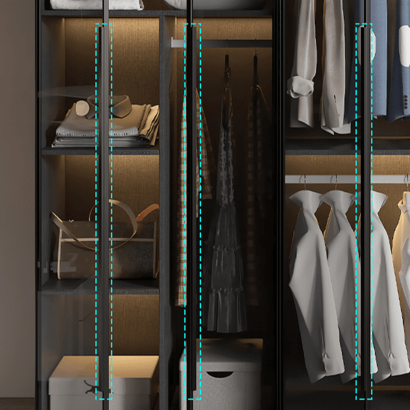 Ink Casual Lumber Wardrobe with Soft Close Door, Interior Shelves, and Hanging Rod - image 10