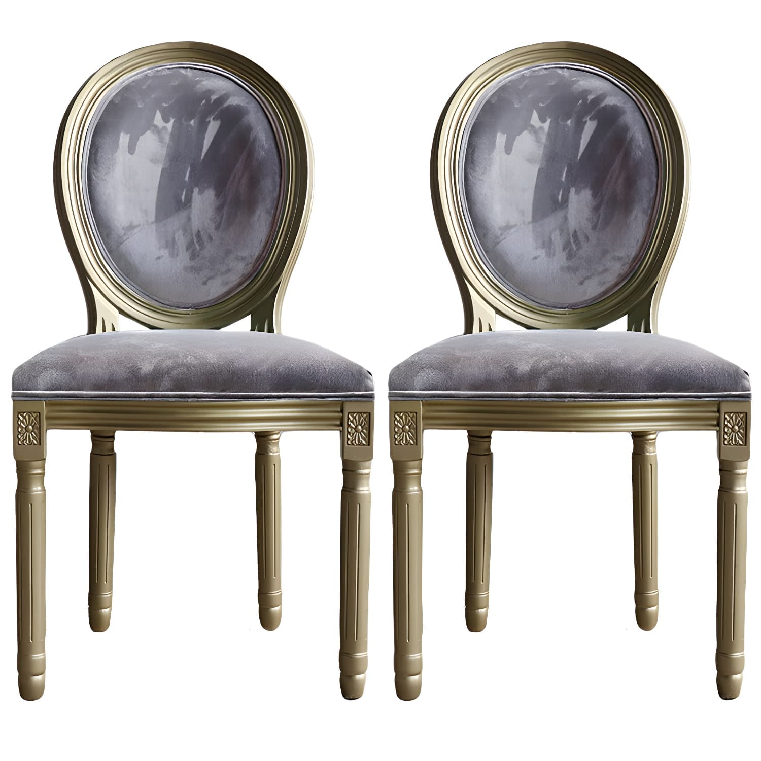 Traditional Velvet Dining Chair 38''H King Louis Back Side Chair with 4 Legs for Restaurant - image 8