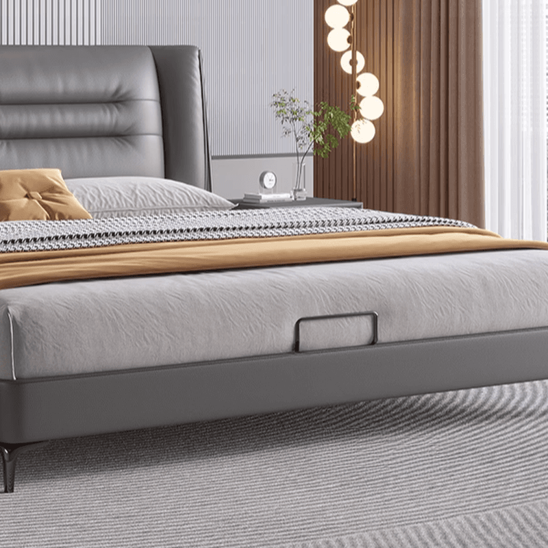Grey Solid Color Storage Bed/Platform Bed with Pine Wood Frame for Living Room - image 4