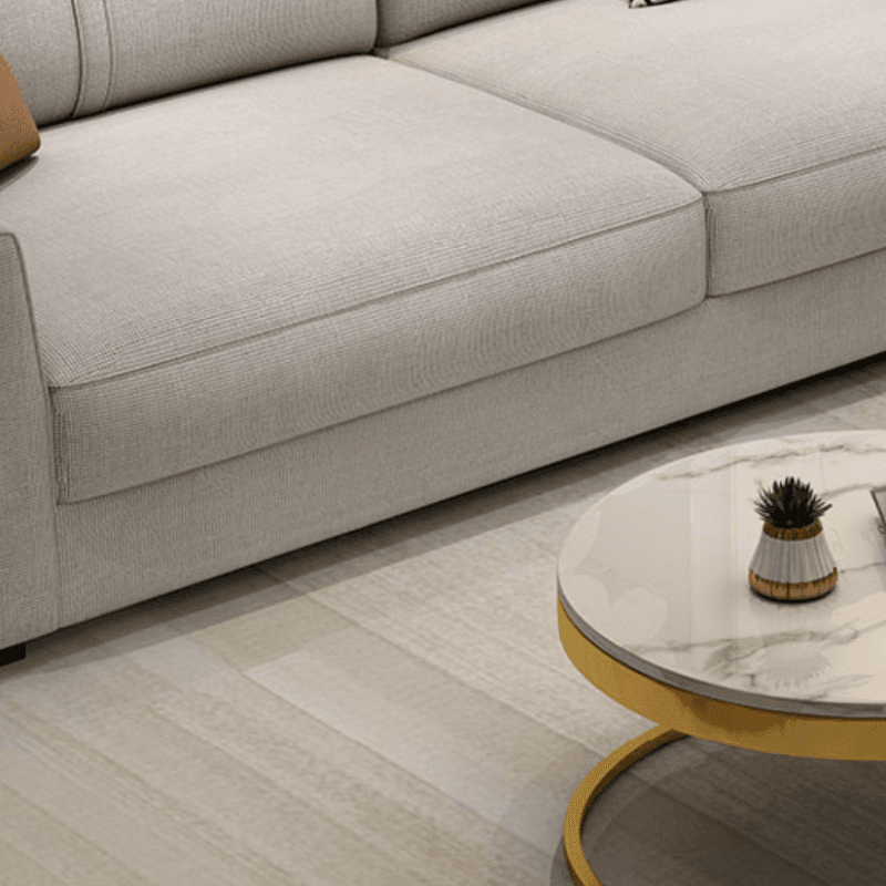 Standard Sofa/Single Sofa with Loose Back, Flannel Upholstery in Light Gray, Arm Included, 4/3 Pillows - image 11