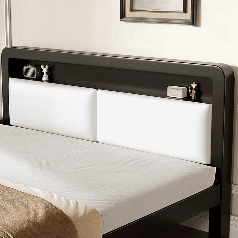 Minimalist Solid Color Storage Bed with Iron Frame and Leg for Living Room - image 9