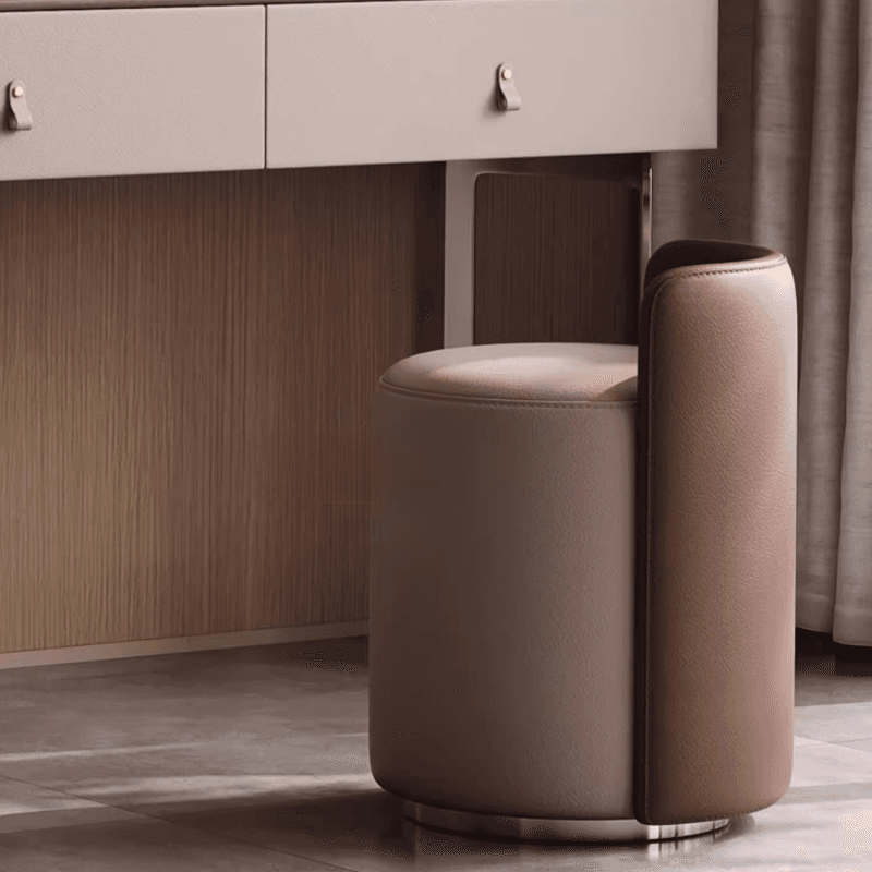 Multi-Purpose Tan Vanity Set with Lighting, Scalable Push-Pull, Adjustable Touch and Brightness - image 9