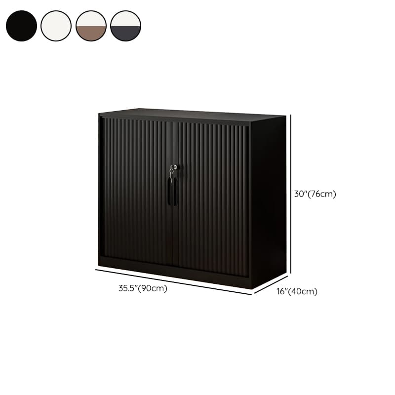 Steel Detached Rainproof Lockable Accent Cabinet with Sliding Door - image 15