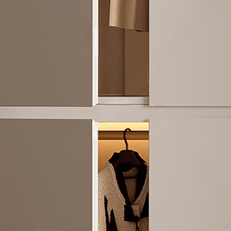Chalk Modern Natural Wood Standalone Almirah with Soft Close Drawer, Interior Shelves, and Hanging Rod - image 3