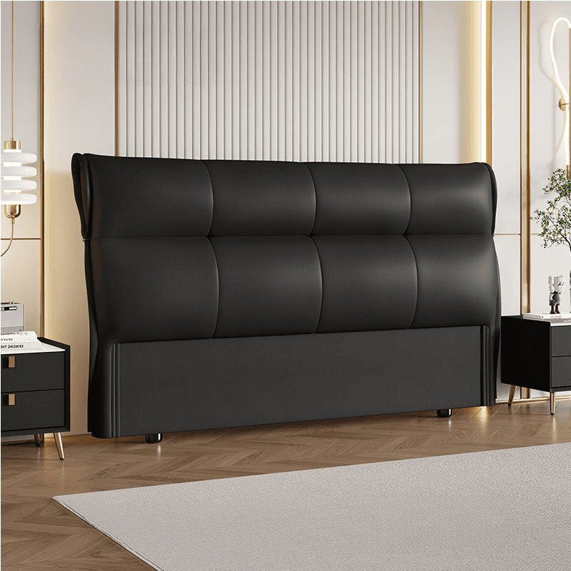 Art Deco Style Panel Headboard with No Distressing, Decorative-stitched Tufting, Rectangle Shape for Queen/Full/Twin XL Bed, Sponge Upholstery Fill, Standard Height