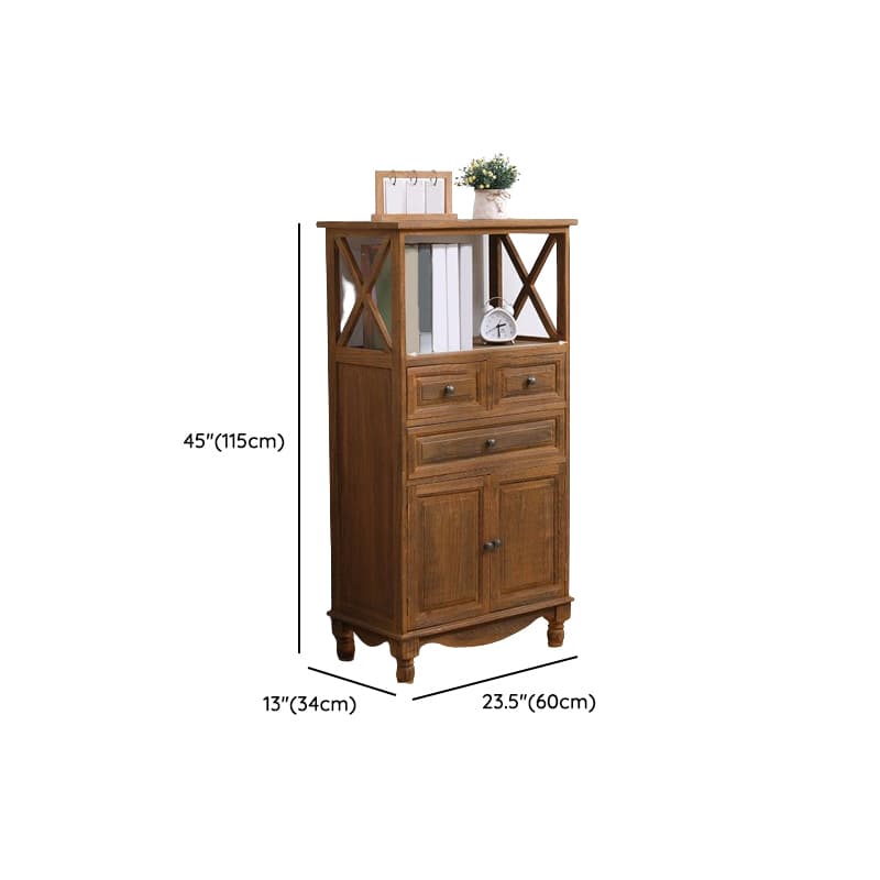 Traditional Wood Server in Espresso with 3 Drawers/4 Drawers/6 Drawers, Cabinet & One Internal Shelf/2 Shelves Included/Not Included - image 13