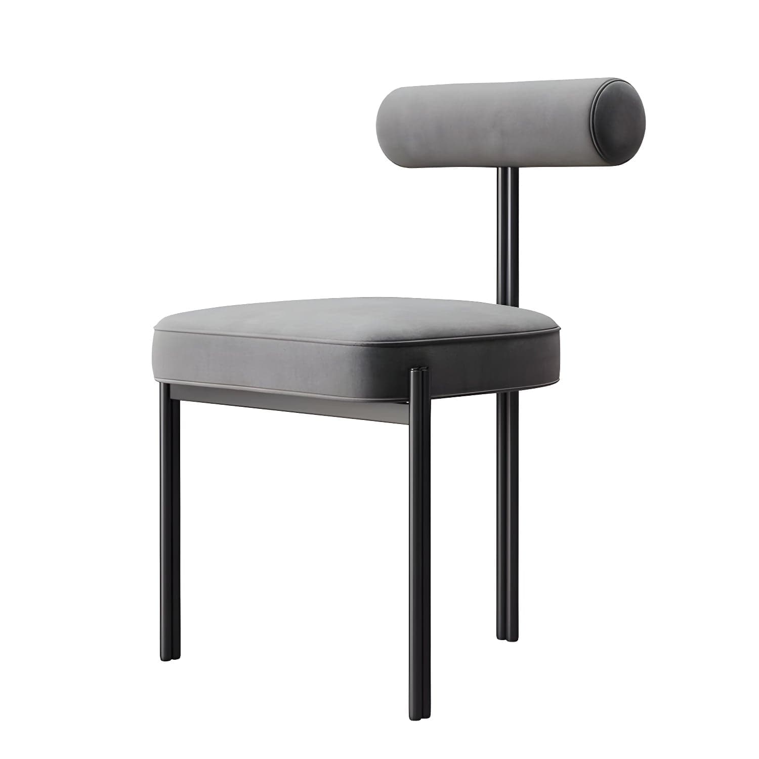 Glam Style Upholstered Dining Chair Open Back Dining Side Chair for Indoor - image 3