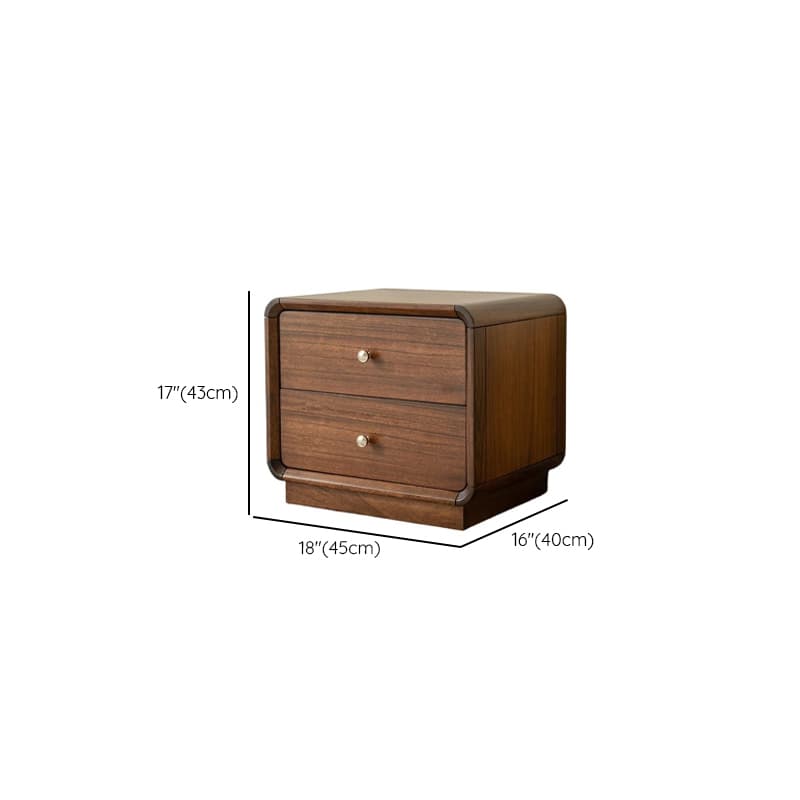 Cocoa Stylish Drawer Storage Nightstand with Walnut Countertop - image 8