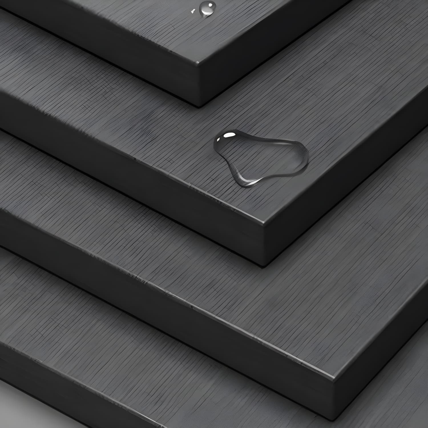 Upholstered Headboard Standard Bed with Storage Gray Wood 38.58" High - image 9