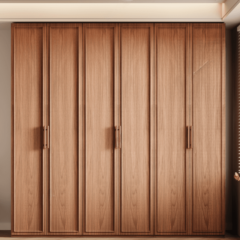 Acorn Minimalist Wooden Independent Wardrobe Closet with Soft Close Drawer, Soft Close Door, and Interior Shelves