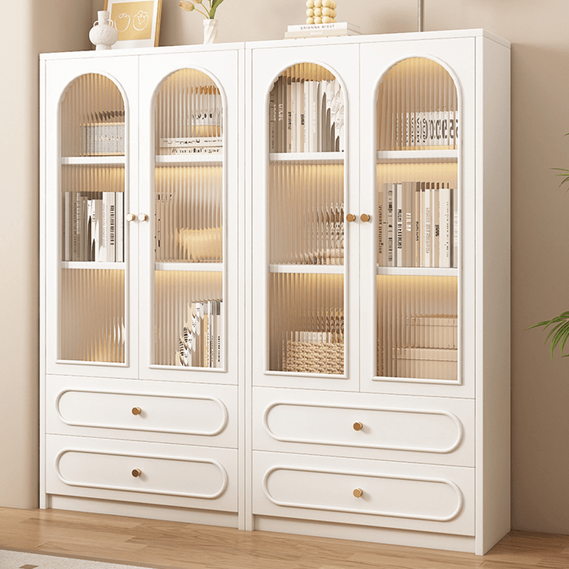 Detached Scratch-immune Accent Cabinet with Glazed Door, Adjustable Shelf, Cabinet Knobs, Soft Close Drawer, and Stain Resistant Finish - image 3