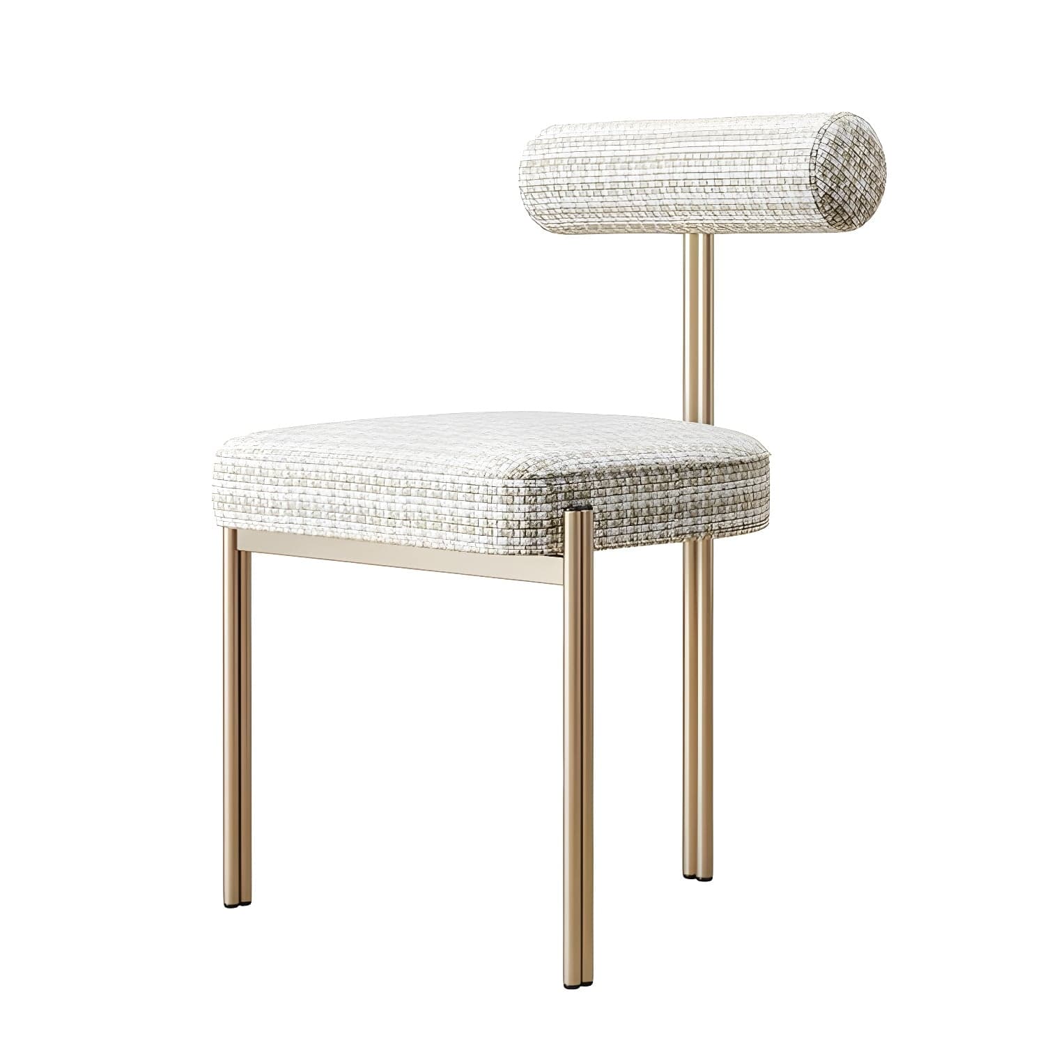 Glam Style Upholstered Dining Chair Open Back Dining Side Chair for Indoor - image 16