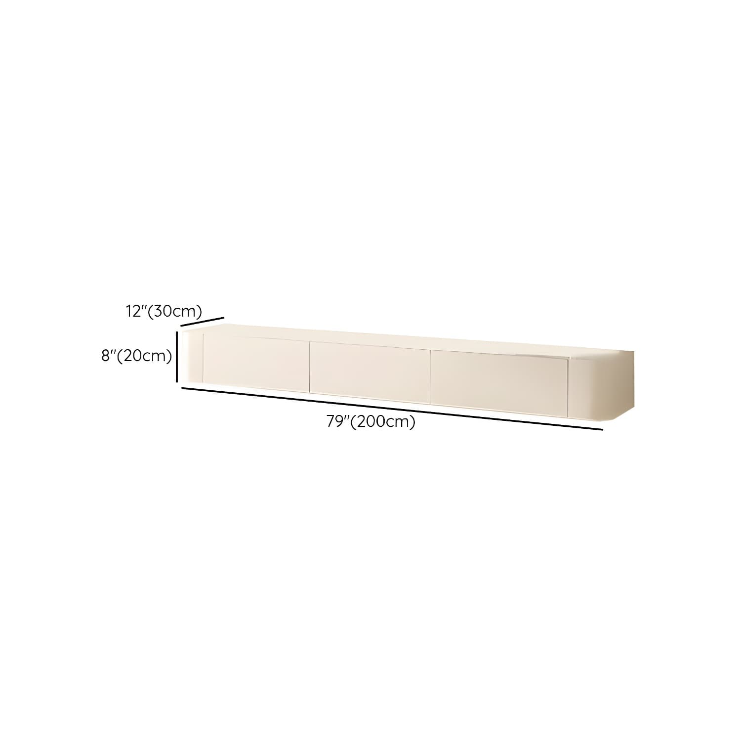 Scandinavian Solid Wood Frame Wall-mounted TV Media Stand with Drawers and Door - image 13