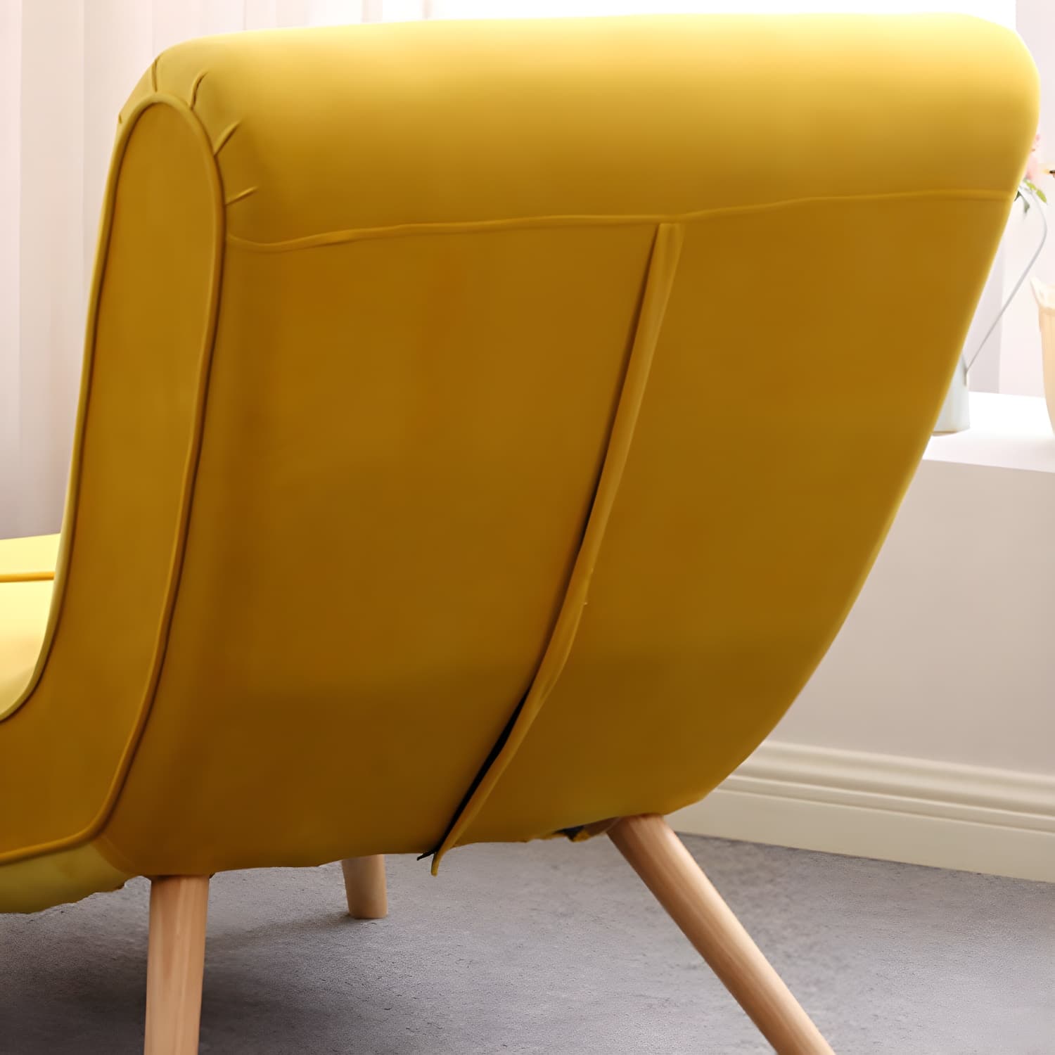 Modern Cushions Rocker Chair Solid Wood Frame Spindle Rocker Chair with Ottoman - image 17