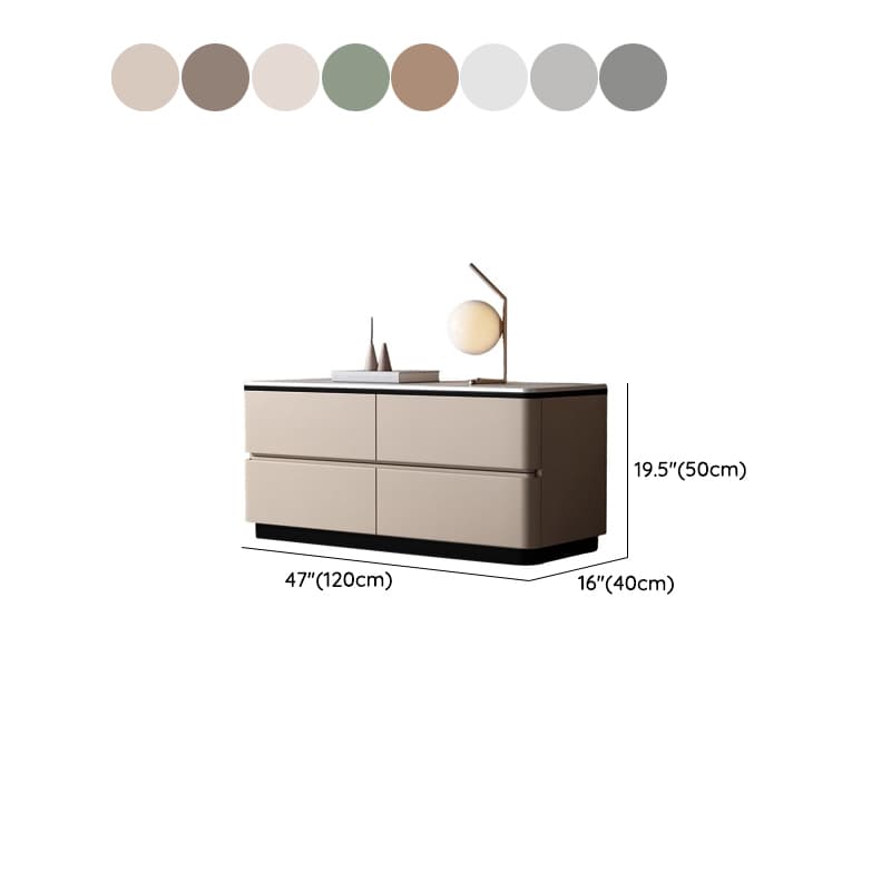 Modish Nightstand With Drawer Organization with 4 Drawers and Stone Tabletop - image 23