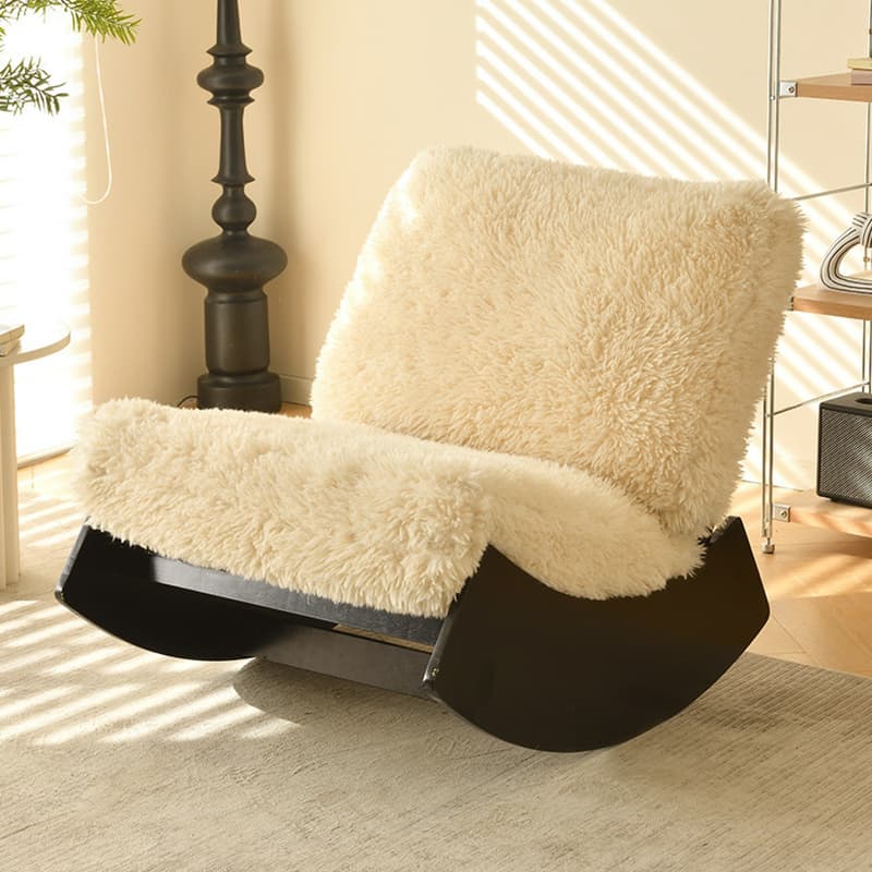 Dove Grey/Amber Color Modish Rocking Seat Upholstered and Scratch-proof Stationary with Spindle Back and Rear - image 11