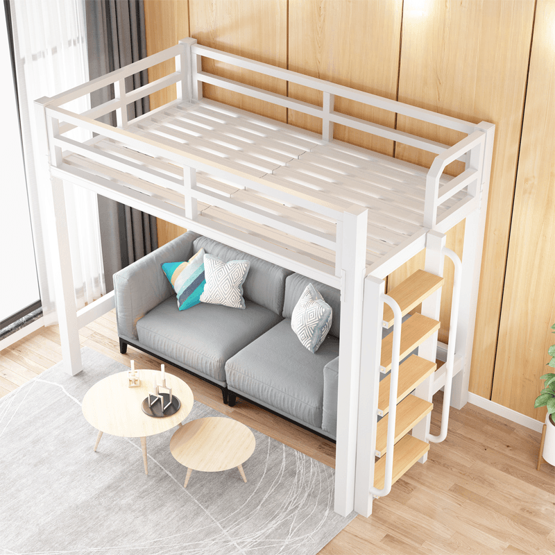 Art Deco High Bed Frame/Bunk Bed with Stair