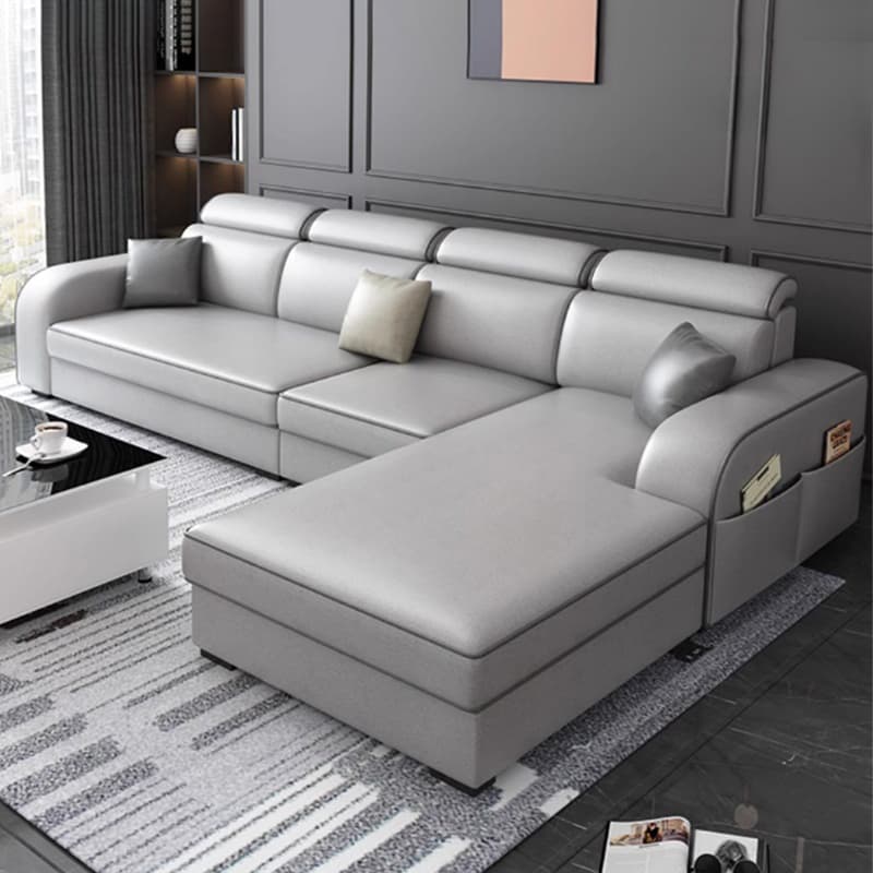 Square Arm Sectional Sofas with Adjustable Pillows and Storage - image 5