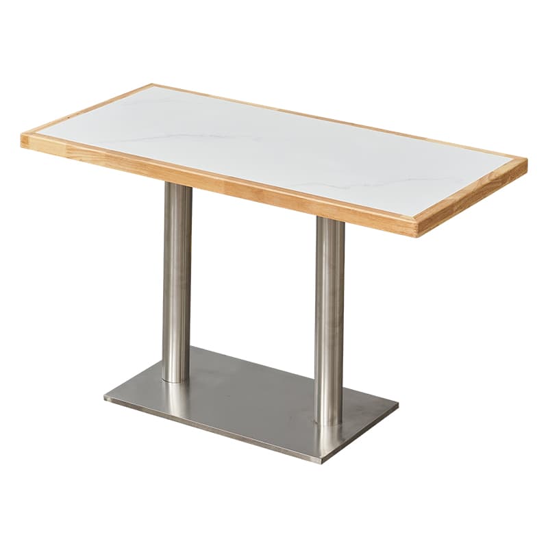 Dining Table Set with Slate Stone Top and Trestle Base, Seating Capacity for 4 People - image 11