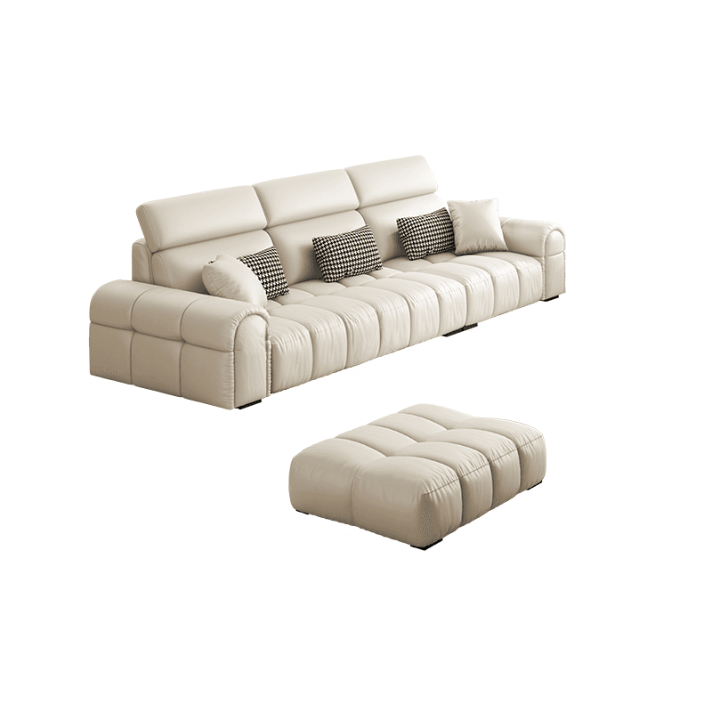 L-Shape/Straight Reversible/Horizontal Concealed Support Sofa Recliner/Sofa with Round Arm & Pine Frame - image 4