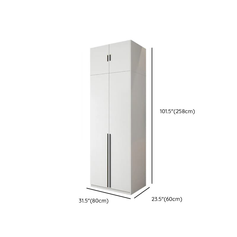 White Lumber Detached Wardrobe Closet with Soft Close Drawer, Door, Interior Shelves, and Clothing Rod - image 23
