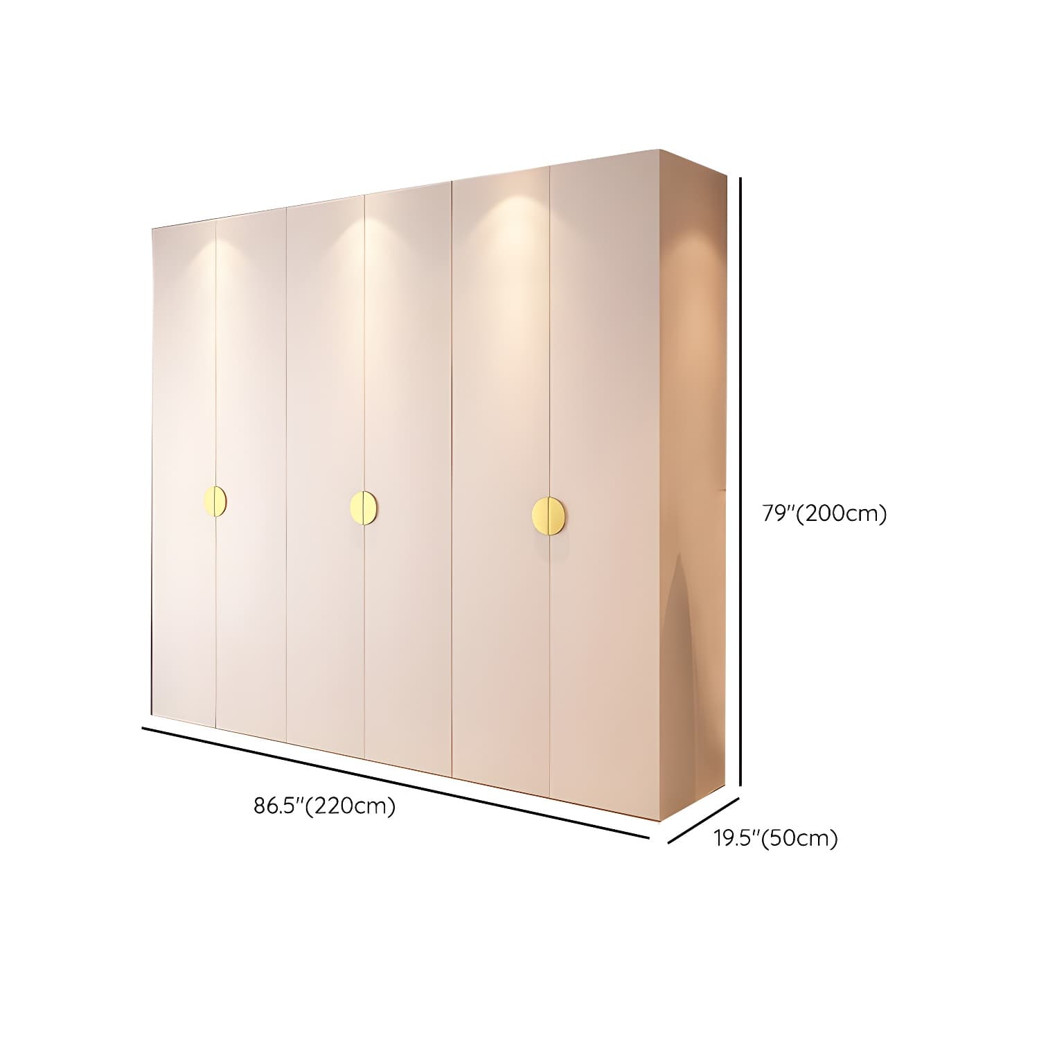 Chic White Wood Wardrobe Armoire with Clothing Rod & Shelves - image 17