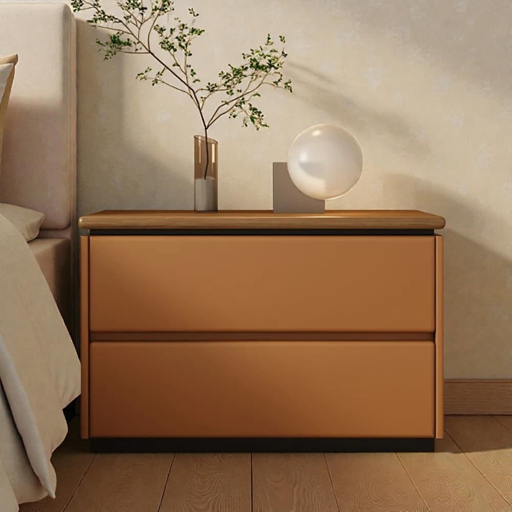 Modish 2 Tiers Drawer Storage Bedside Table with Laminate Countertop - image 30
