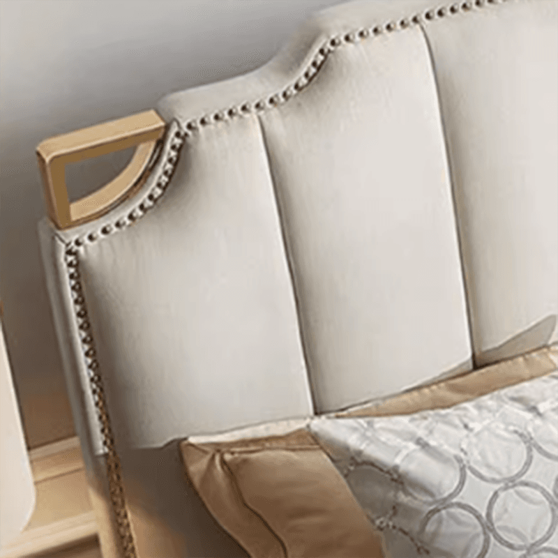 No Distressing Twin XL/Full/Queen Panel Headboard with Nailhead Border, Portman Shape, Sponge Fill, Wall Mounted, Low Height - image 8