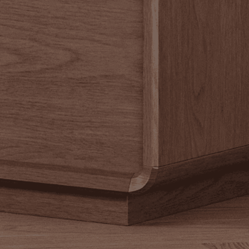 Mid-Century Modern Natural Wood TV Stand with Shelf, 2-Drawer, Hutch, and Cable Management - image 6