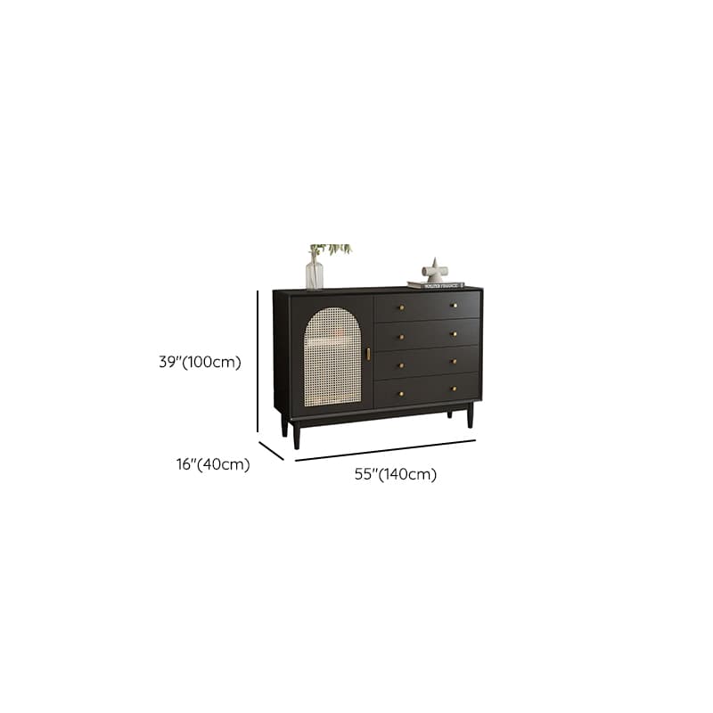 Matte Black Simplistic Wardrobe Combo with 2 Interior Shelves - image 11